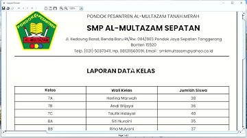 Implementasi sistem pengelolaan data nilai siswa sekolah Menengah PertamaPondokPesantren Al-Multazam