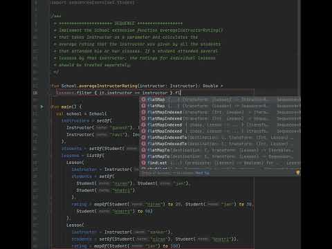 Kotlin - find average rating in School using flatMap super easy programming