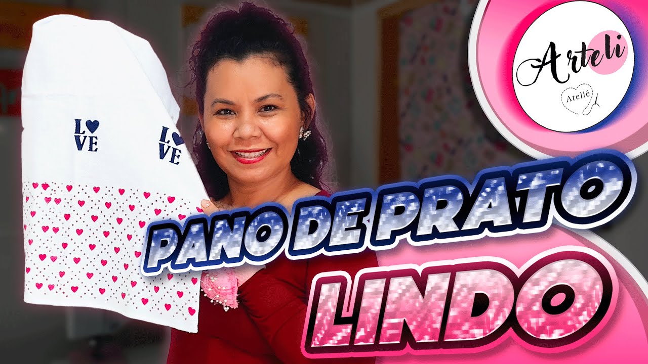 COMO FAZER PANO DE PRATO COM STENCIL/PASSO A PASSO 🪡🩷🧵