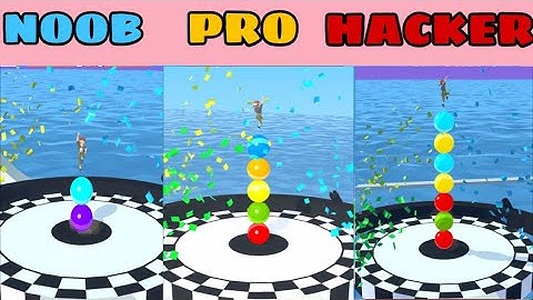 NOOB vs PRO vs HACKER in  Stack Rider  ❤️ All Levels Gameplay, NEW Games iOS, Android