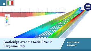 CP 001239 | Footbridge over the Serio River in Bergamo, Italy screenshot 1