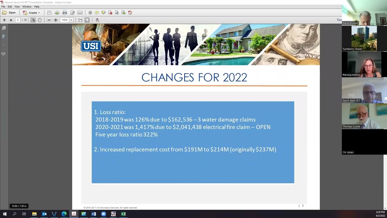 USI Insurance Meeting 08.03.22 YouTube