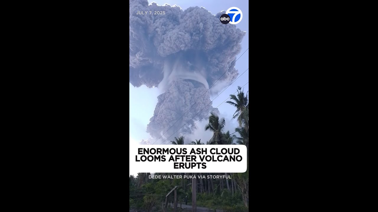 Enormous ash cloud looms after volcano erupts
