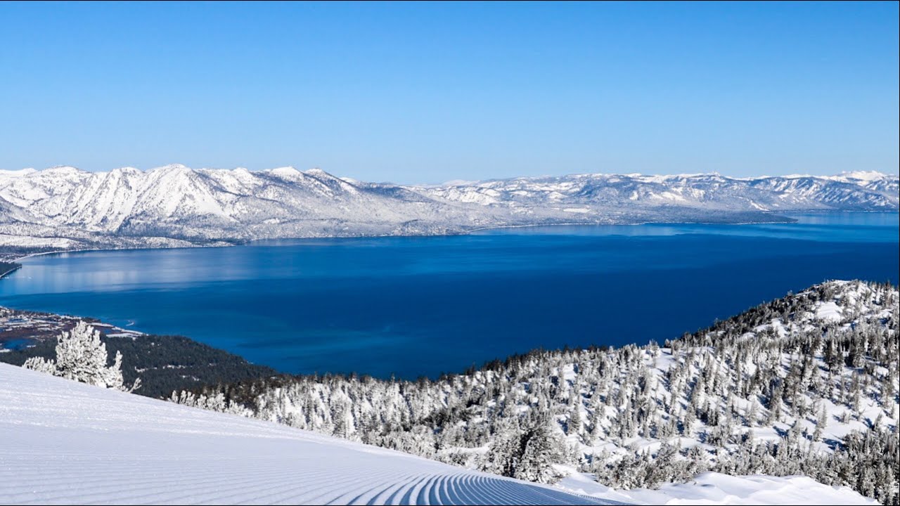 Heavy snowfall in Lake Tahoe. 