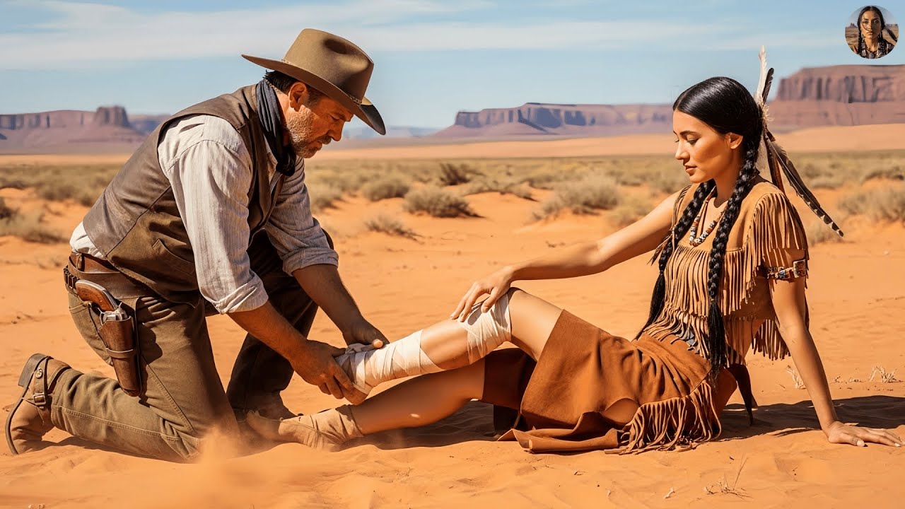 «No… mi pierna sigue doliendo», dijo la joven apache — y el vaquero solitario hizo algo impensable.