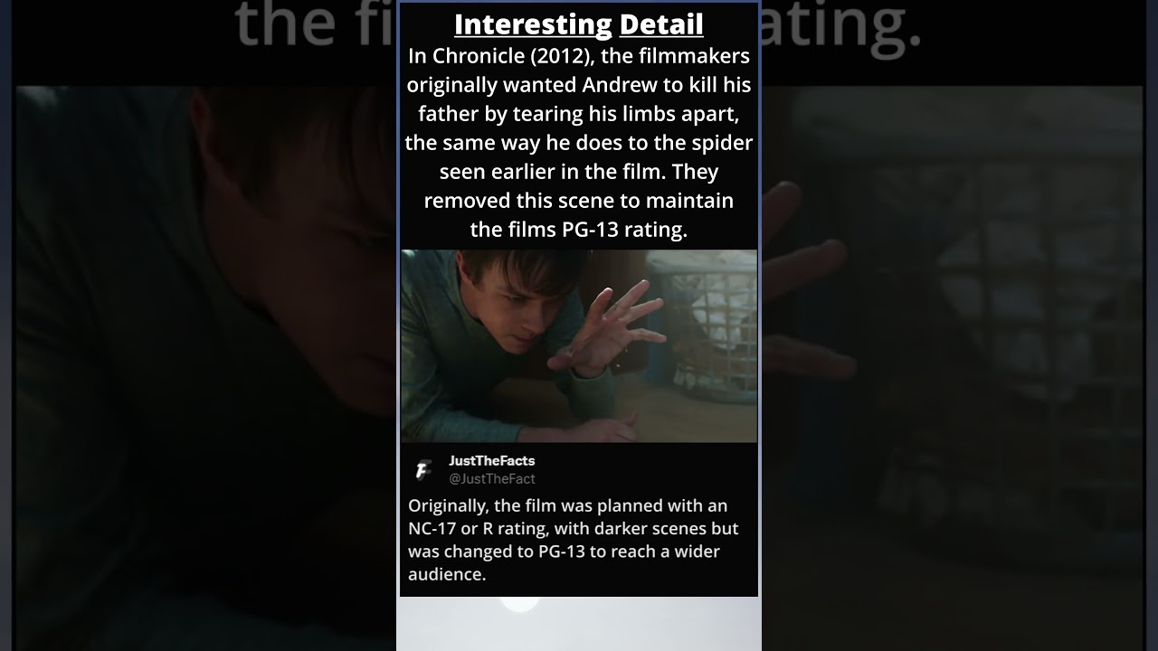 Did you know this dark detail from the original script? Chronicle (2012)