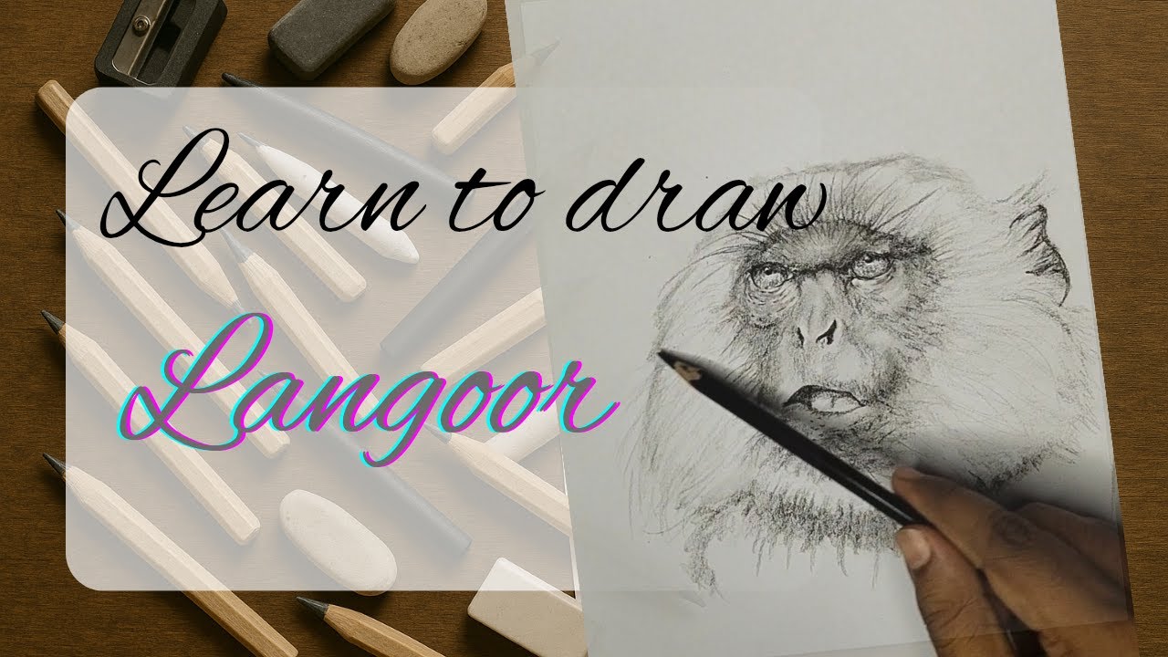Learn to draw a "LANGOOR" or "Langur" #forbeginners #easydrawing # ...