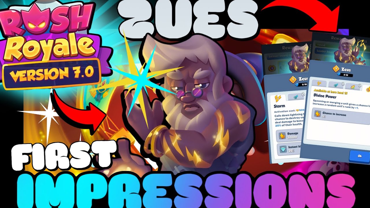 *NEW* ZEUS IMPRESSION, WHY THIS CARD IS *BROKEN*👀 // RUSH ROYALE GAMEPLAY