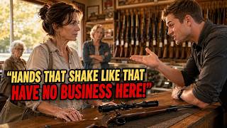 They Laughed at Her Trembling Hands at the Gun Counter — Then She Put 4 Rounds Through One Hole a...