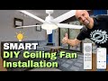 Installing a DREO Ceiling Fan for DIYers. Step by step instruction.