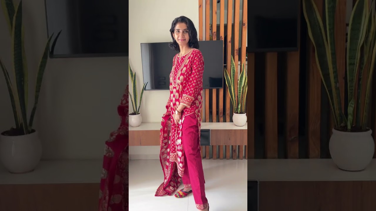 ROSHNI Cotton Handblock Printed Suit    