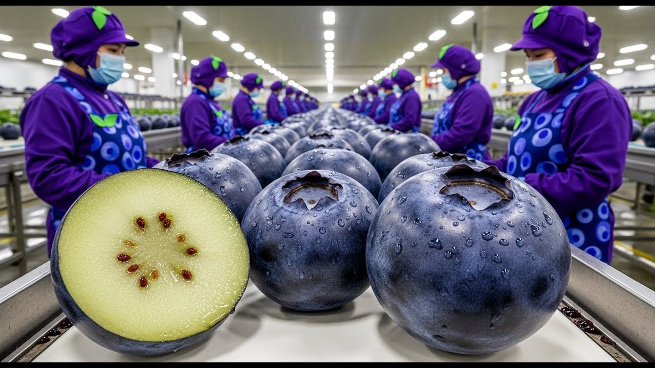 Inside a Modern Blueberry Factory From Farm to Dessert