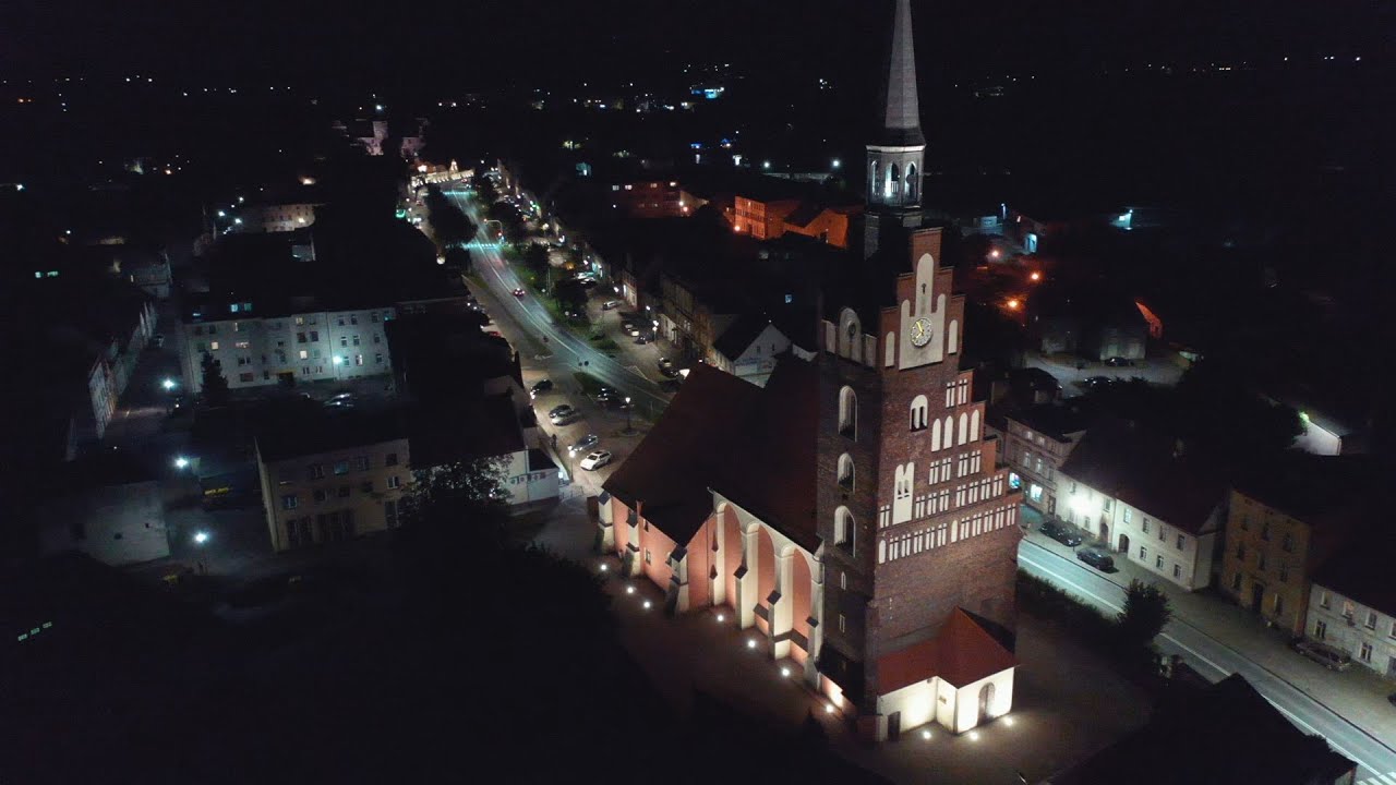 Iluminacja kościoła WNMP w Niemodlinie 3.10.2020r.