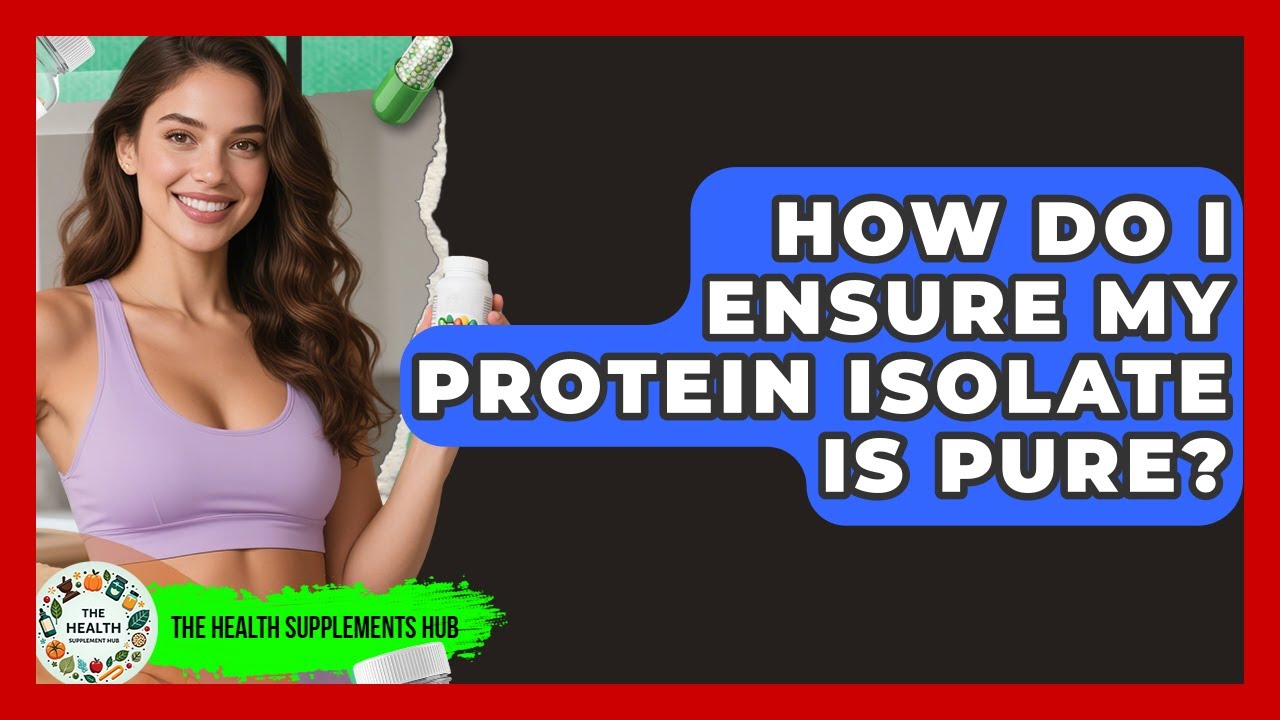 How Do I Ensure My Protein Isolate Is Pure? - The Health Supplement Hub