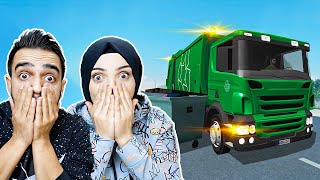 ŞEHİRDEKİ TÜM ÇÖPLERİ TOPLADIK !! 😱 Garbage Truck Simulator screenshot 3