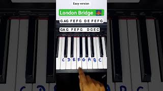 London bridge song piano tutorial|#piano #easy #pianotutorial