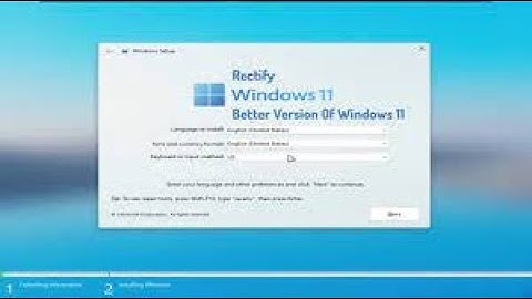 Rectify 11   A better version of Windows 11