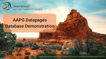 AAPG Datapages Database Demonstration