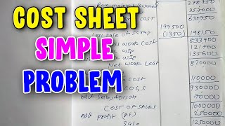 Famous #2 Cost Sheet (Problem & Solution) #Cost Accounting (For B.Com/M.Com) by CA. Brijesh singh Net Worth