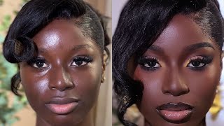 BEGINNER FRIENDLY MAKEUP TUTORIAL ON A DEEP SKIN