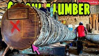 How to Saw 10-Meter Coconut Wood Blocks with a Homemade Sawmill