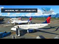 MSFS2020 | JACKSON HOLE, WY - SALT LAKE CITY, UT | DELTA B737 PMDG Full Flight