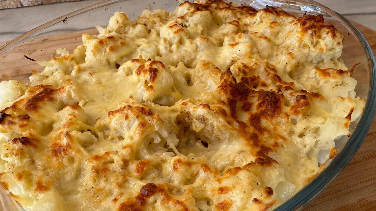Coliflor gratinada con queso fundido