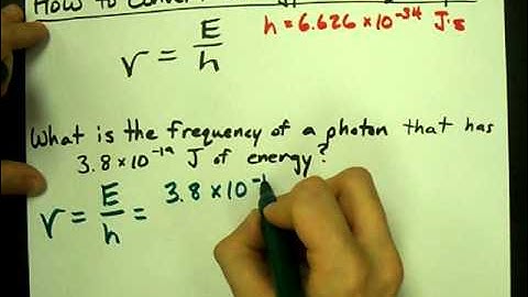 How to Convert Energy to Frequency