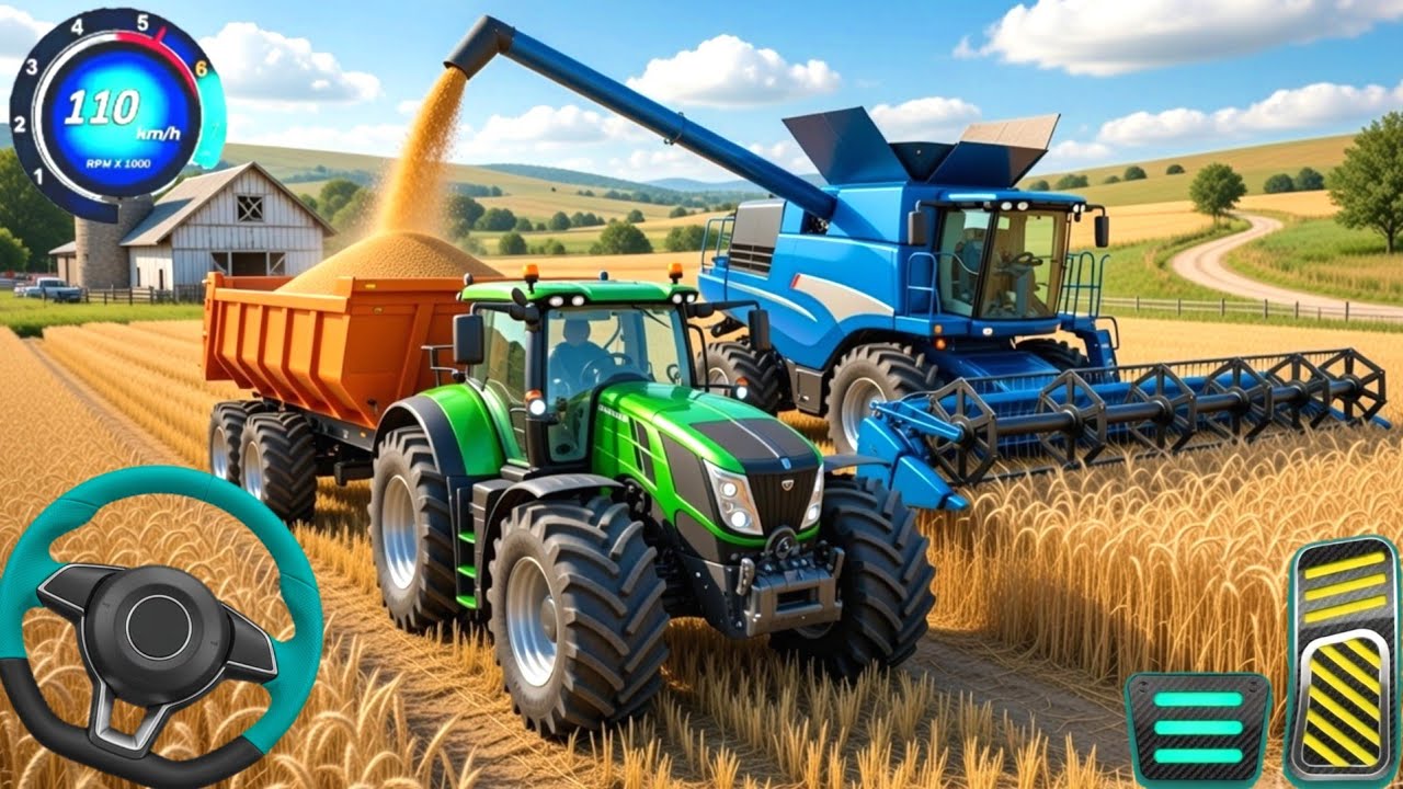 Modern Tractor Farming Driving Simulator 3D - New Tractor Games - Android Gameplay Video 