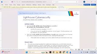 New Perspectives Access 365 | Module 5: SAM Project A Lighthouse Cybersecurity