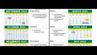 Proposed 2023-2024 Calendar