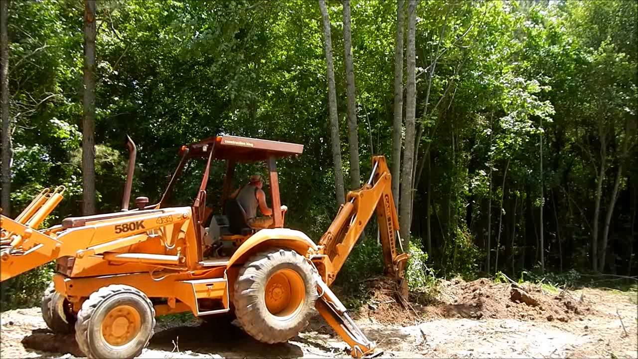 Case 580 Backhoe >> Case 580K Backhoe Clearing Trees - YouTube Case 580 Backhoe >> Case 580K Backhoe Clearing Trees - YouTube