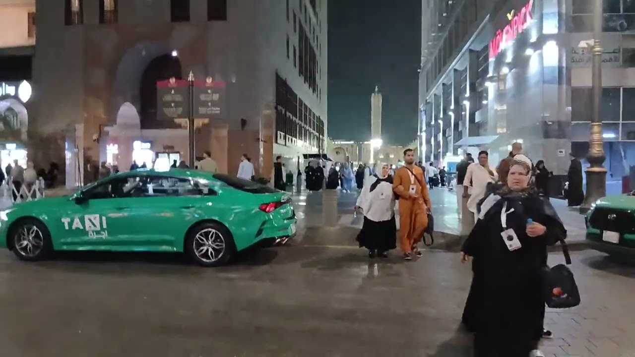 الطريق من فندق اودست المدينة و زوار العالمي الي ساحة الحرم 