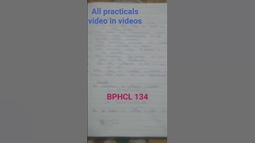 Practical file BPHCL 134 #ignou #practical #file #complete video