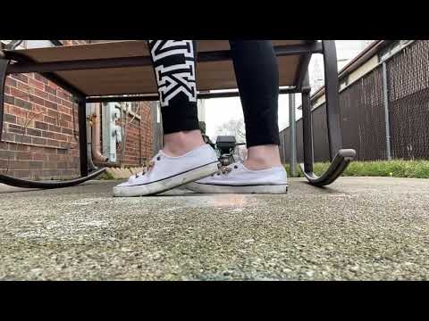 Sperrys gym shoes and feet (2 min)