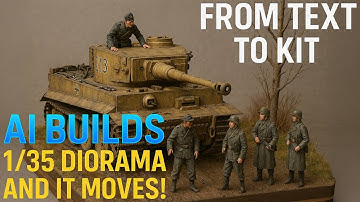 I used AI to generate a 1/35 scale diorama of the TIGER 1 tank , and then animated it with AI.