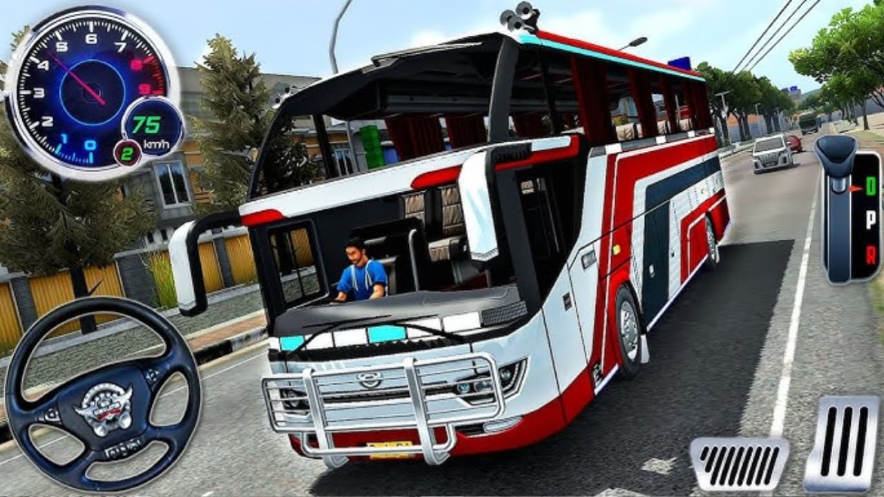 Family Tour in Indonesian Bus 🚌 | Real Passenger Driving Simulator
