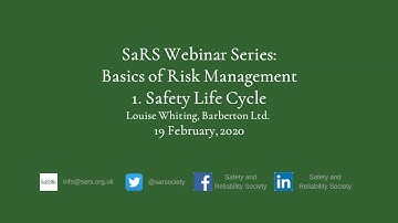 Basics of Risk Management – 1. Safety Life Cycle
