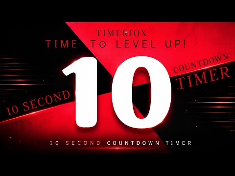 10 Second Countdown Timer ❤️Red & 🖤Black Aesthetic theme