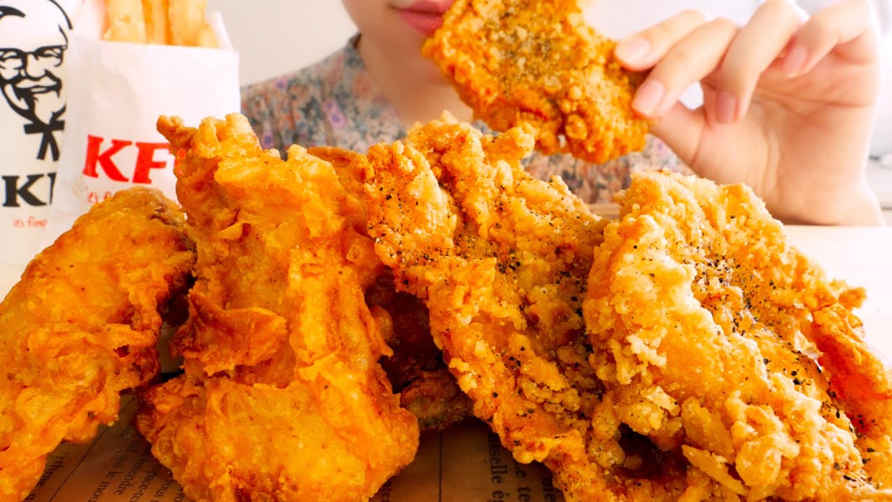 【咀嚼音】２周年パリパリケンタッキー🍗｜2nd Anniversary KFC Eating Sounds/ASMR/mukbang