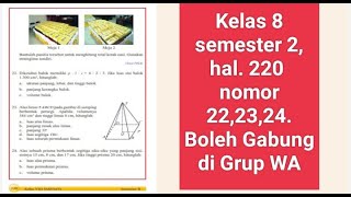 Kelas 8 semester 2, hal. 220 nomor 22,23,24. Boleh Gabung di Grup WA Kelas 8 semester 2, hal. 220 nomor 22,23,24. Boleh Gabung di Grup WA