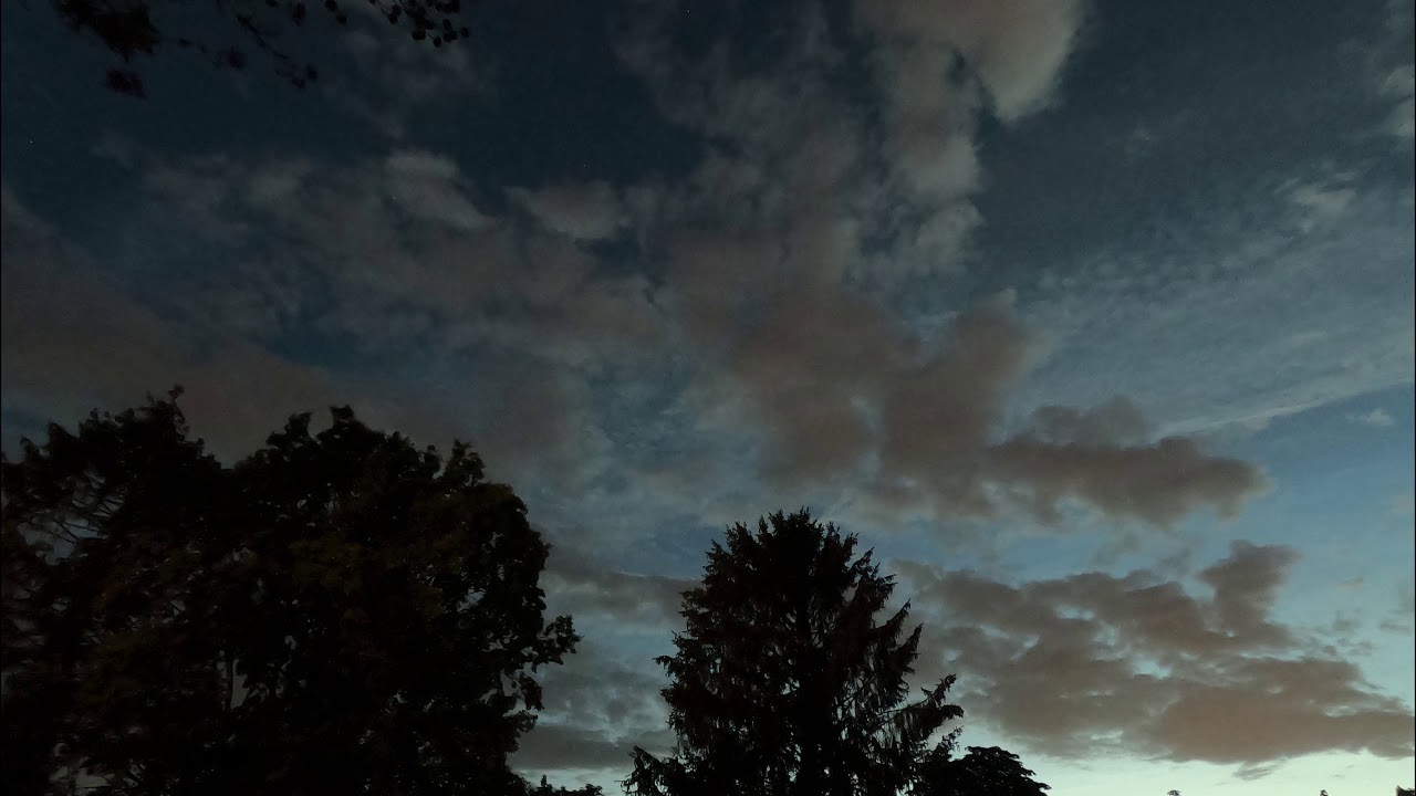 Cloudy evening / night sky time lapse 4K