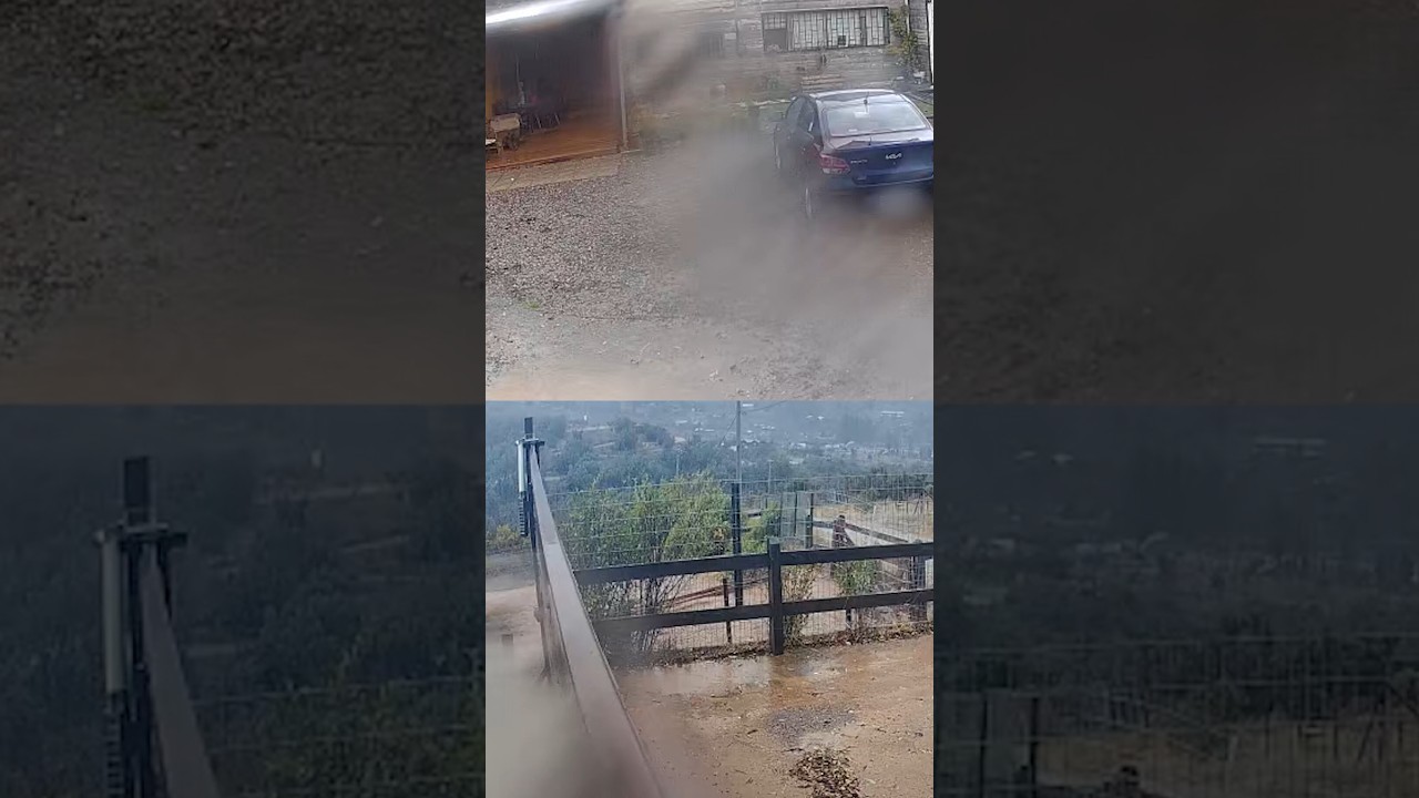 El momento exacto en que techo se vuela en Curacaví