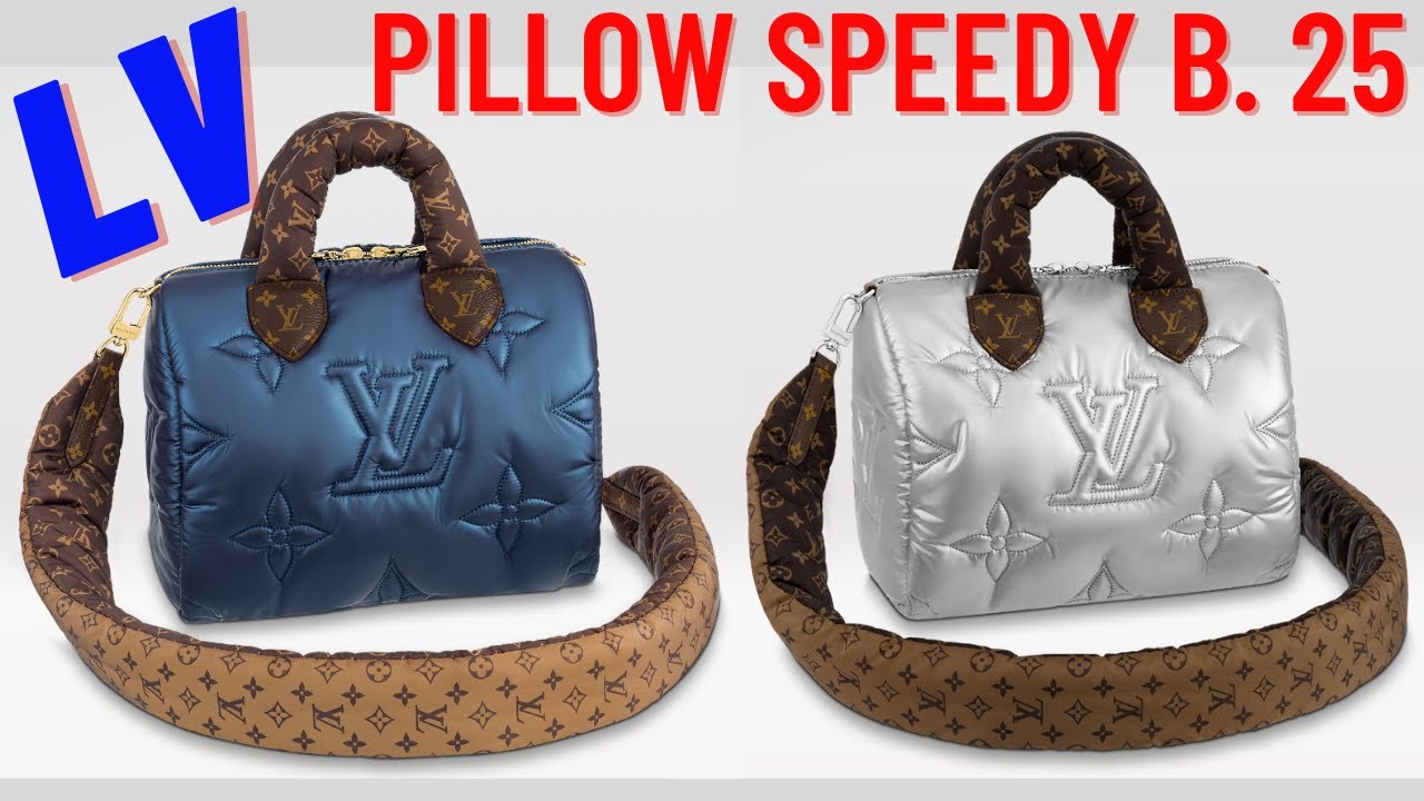 Louis Vuitton Speedy Bandouliere 25 ECONYL Nylon Pillow Shoulder Bag Silver