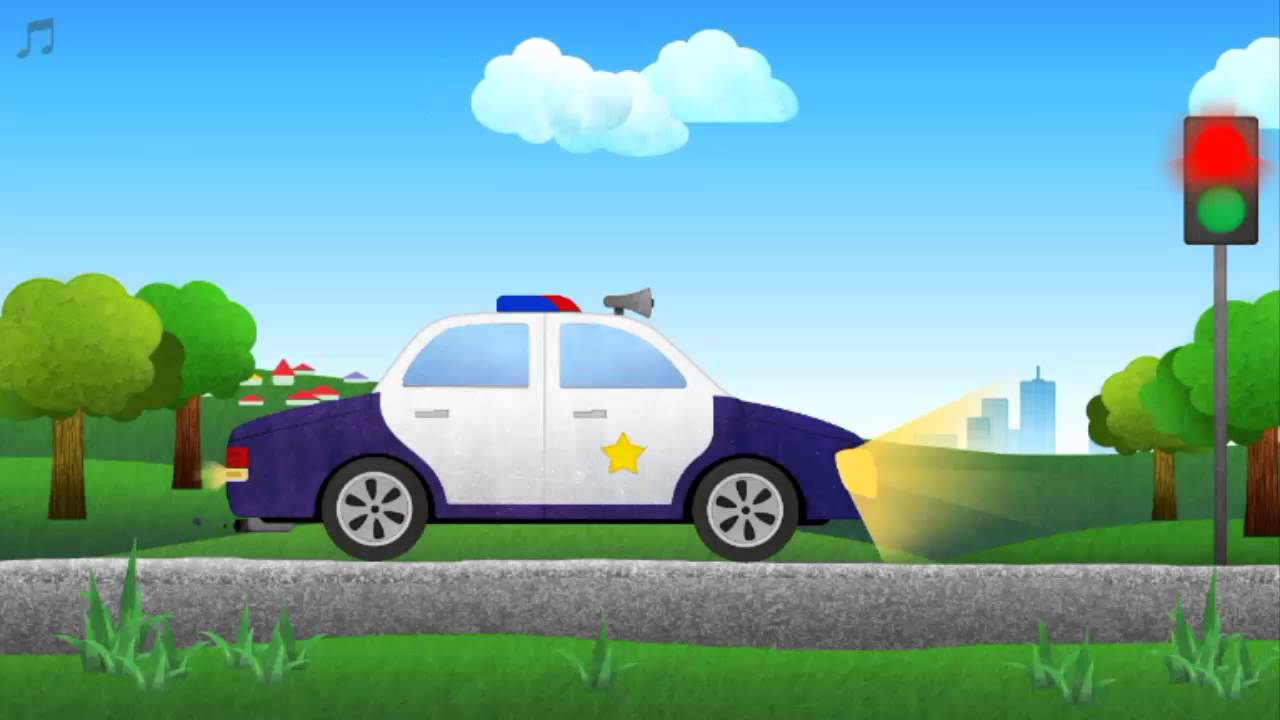 Про полицейскую машину для мальчиков. Полицейская машина в мультфильме.