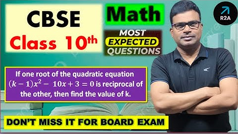 If one root of the equation (k-1)x^2-10x + 30 = 0 is reciprocal of the other then the value of k is