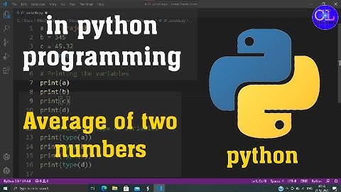 Average of two numbers in python programming.।। code learning।।