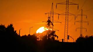Partial Solar Eclipse During Sunset