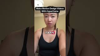 Make motion graphics with Hyperframes #hyperframes #aiagent #techtok #claudecode #automation
