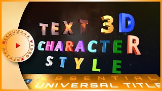 Change Character Styles of 3D Text in DaVinci Resolve